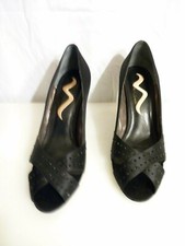 Nina Black Luster Heels with Rhinestones - Coris, 8M