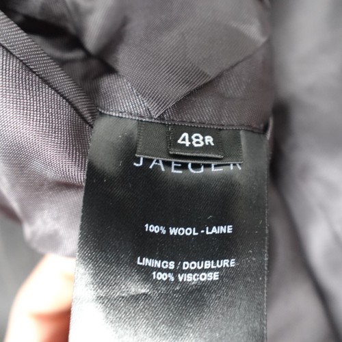 Traje Jaeger Hombre Talla 48 R Gris Rayas Blazer Pantalones 42 42x33 Lana - Imagen 7 de 24