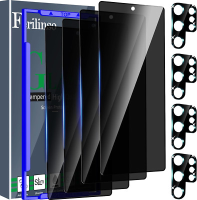 4 Pack Privacy Screen Protector for Samsung Galaxy S24 Ultra with 4 Pack Tempere