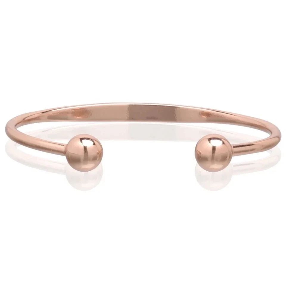 Paquete de 2 brazaletes de bola tradicionales magnéticos de cobre puro para terapia de artritis Foto 2 de 2