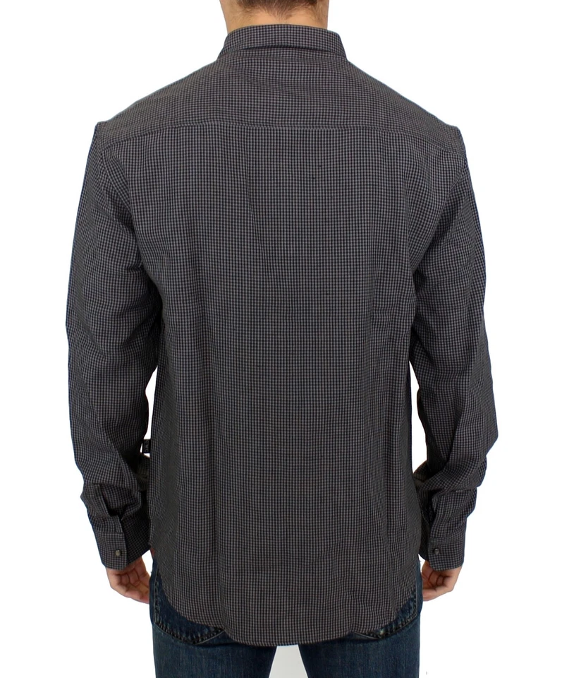 Camisa informal COSTUME NATIONAL C'N'C gris a cuadros mezcla de lino s. IT52 / XL PRECIO DE VENTA SUGERIDO POR EL FABRICANTE $340 Foto 3 de 4