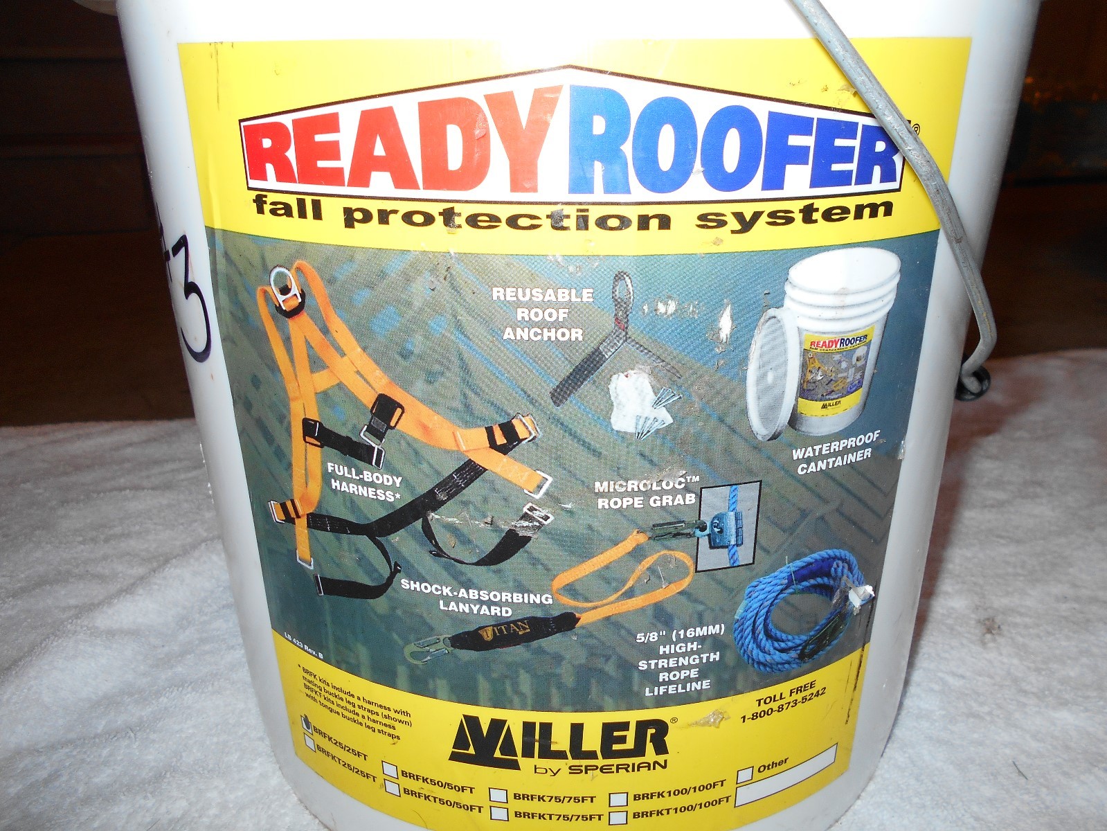 Miller Ready Roofer Fall Protection System BRFK25/25FT Used 3 eBay