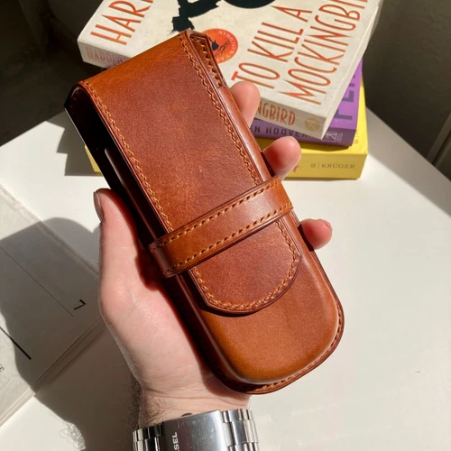 Leder-Stiftetui für Drei Stifte Füllfederhalter Etui für Montblanc Ledermäppchen - Bild 5 von 11