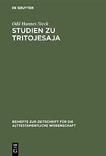 Studien Zu Tritojesaja | Buch | 9783110134346