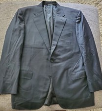 Canali Men's Black Thin Stripe Blazer SportsCoat Size 46 Regular