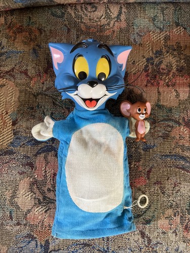 1965 Tom And Jerry Puppet Pull String Talker Restored To Talk/Cleaned