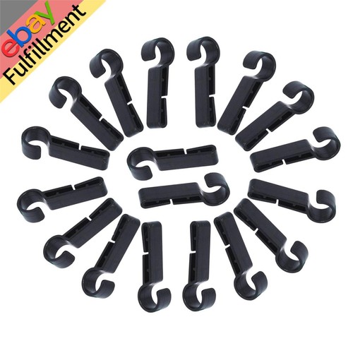 10 Clip Per Caschetto Di Sicurezza - Ganci Per Lampada Frontale, Plastica Nera