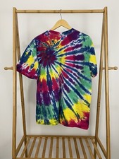 VTG Tie Dye Bold Colors Single Stitch Short Sleeve Dead T-Shirt Size XL