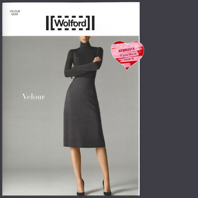 Wolford Velour Skirt   Gr. 34   graphit ... aus feinem weichem Faux Velour Leder