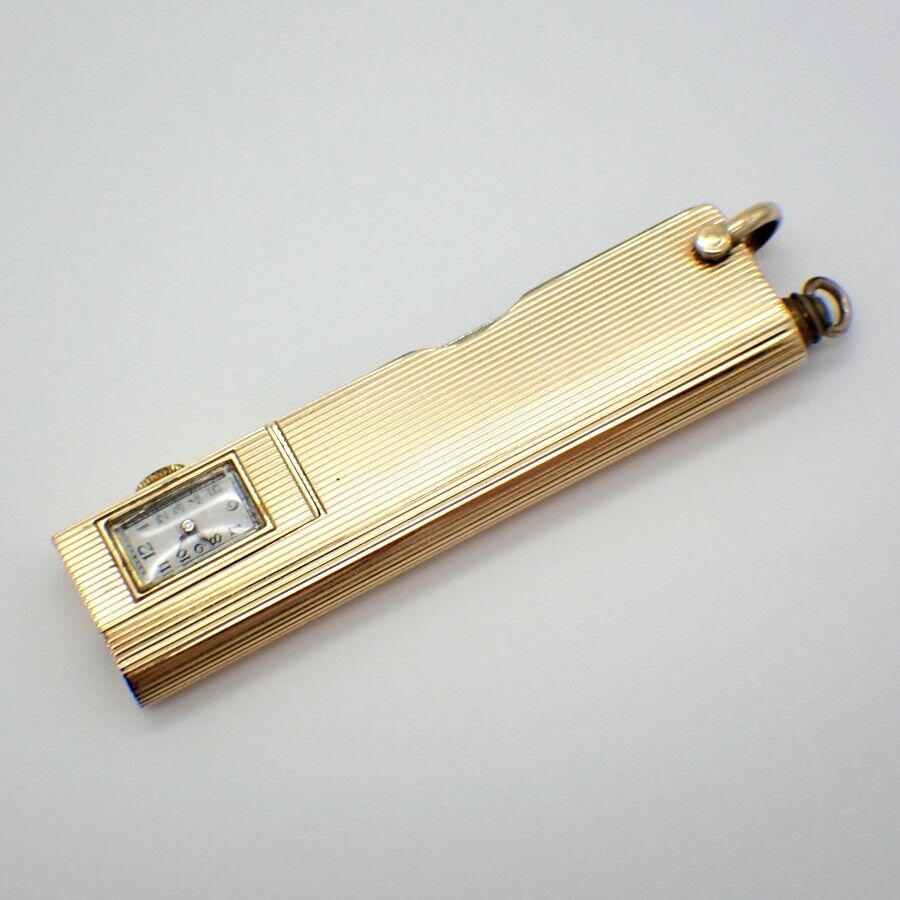 Gold Utility Tool Knife Watch Pencil Key 14K Yell… - image 1