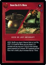 Star Wars CCG Reflections II Ommni Box & It's Worse x2