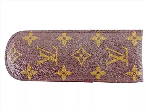 Authenticated Used Louis Vuitton Glasses Case Pen Monogram Etuy Lunet Lava  Brown Canvas Women's Men's M62970 