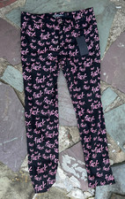 Lip Service F  Pants Black Pink 31 NWT vintage punk rare rude Fetish