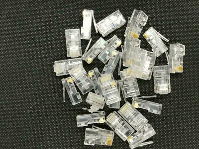 10 CAT5e RJ45 Stecker Modular Crimp Patchkabel Netzwerk Klar 8P8C RJ45 RJ-45 CAT