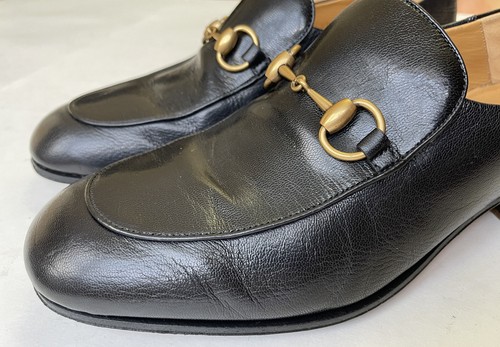 GUCCI Mister Horsebit Black Leather 