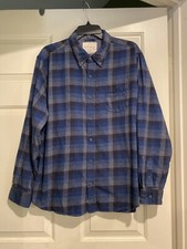 Weatherproof Vintage Flannel Long Sleeve Button Down Shirt Men  s XL Blue B97