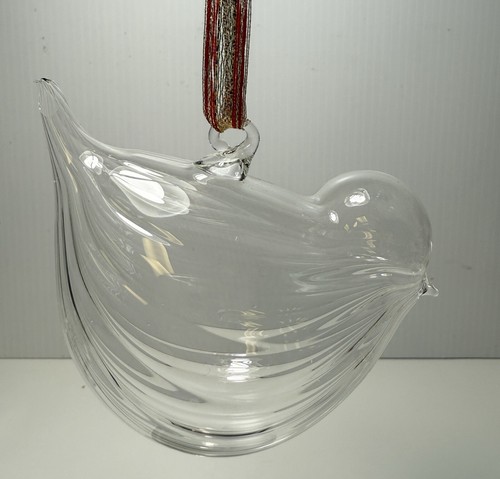 Pair of Vintage Hand Blown Art Glass Bird Christmas Ornaments 4.5” Width - Picture 10 of 11