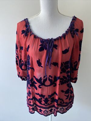 Hale Bob Blouse S Red NEW
