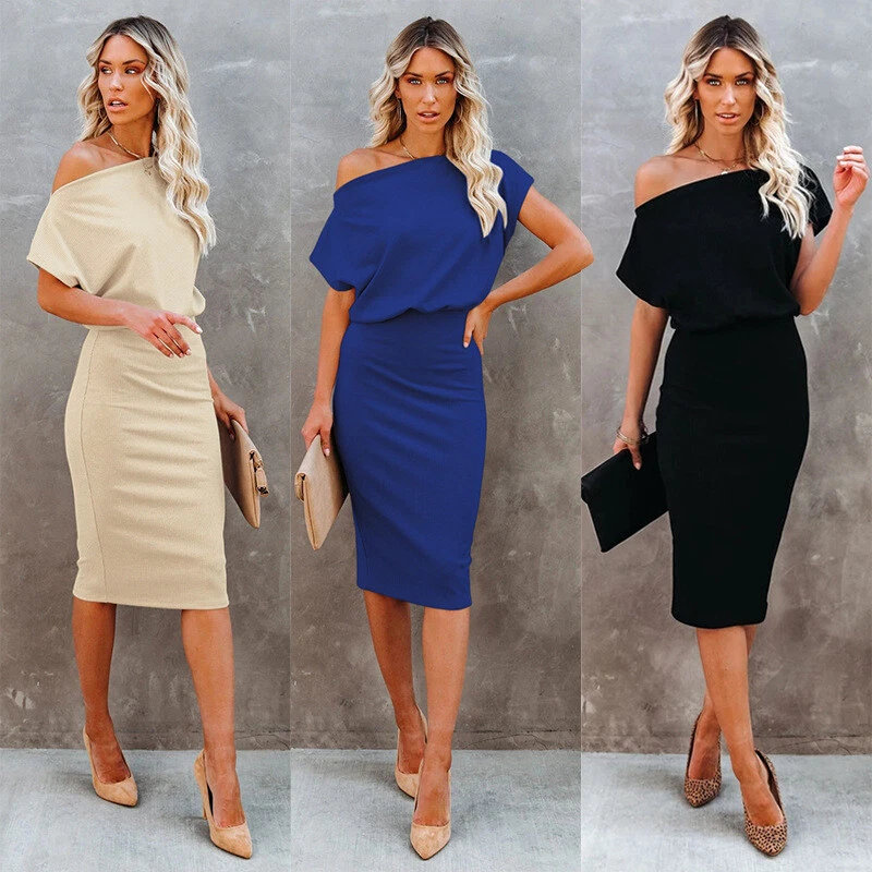 Solid off shoulder shop short sleeve bodycon dress