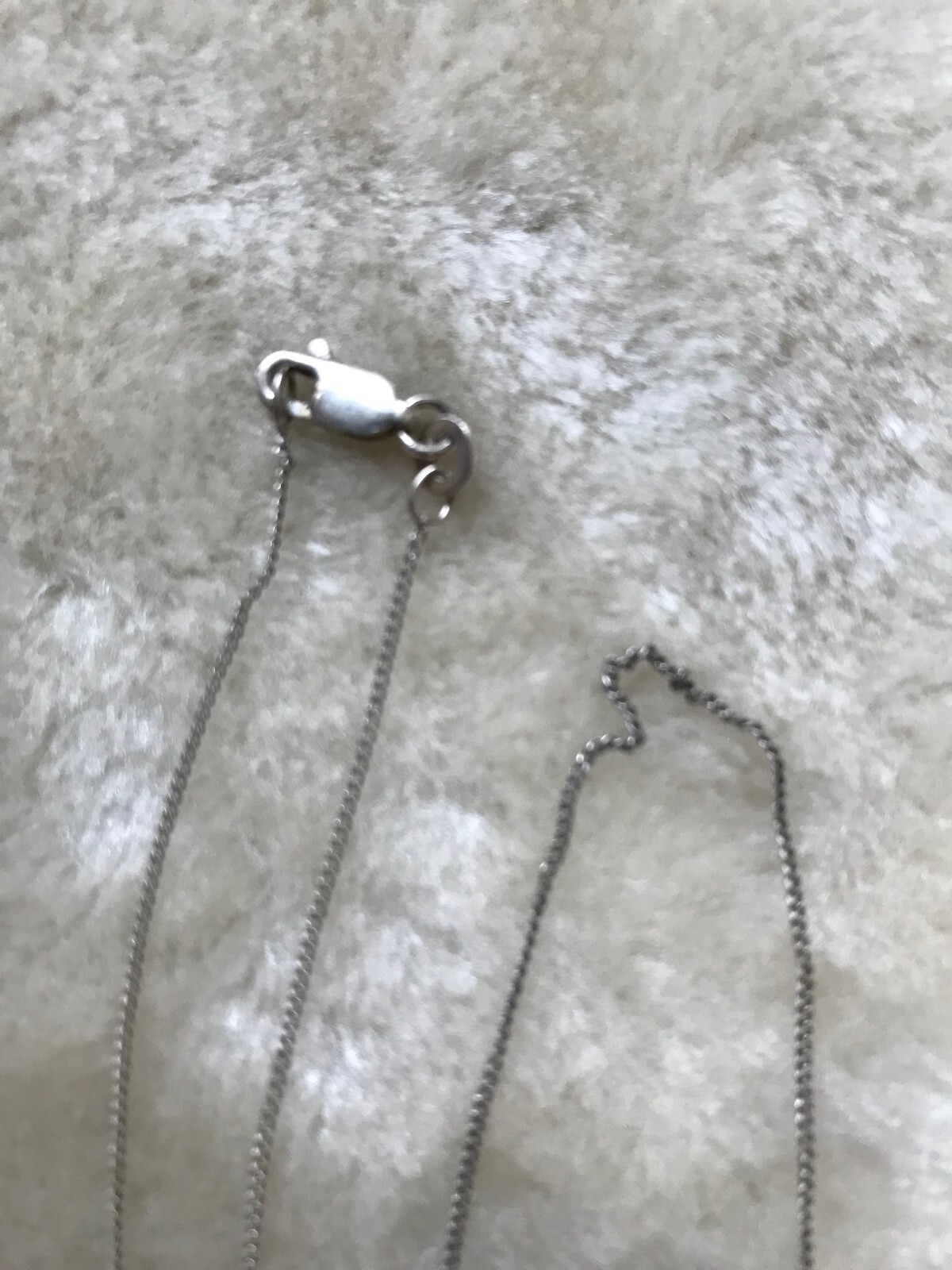 925 Solid Sterling Silver 1mm Thin Cable Chain Ne… - image 2