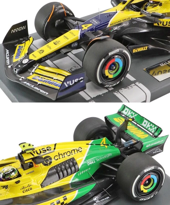 Minichamps McLaren MCL38 'Senna by OKX' Monaco GP 2024 - Lando Norris 1/18 Scale - Image 4 of 4