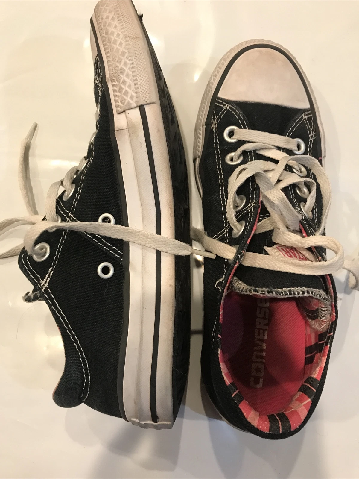 CONVERSE BLACK ALL STAR Chuck Taylor uomo 5 donna 7 nero stringato basso CLASSICO