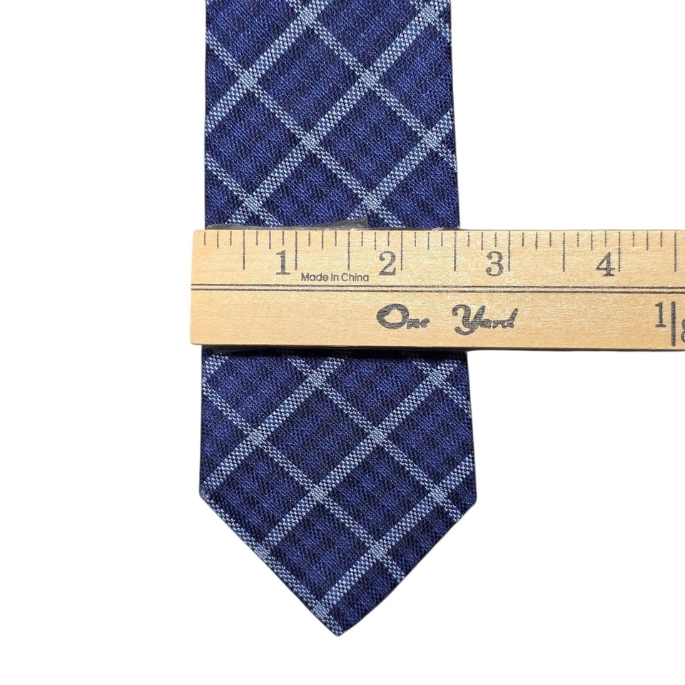 Corbata Brooks Brothers azul patrón a cuadros negocios carrera entrevista Foto 3 de 4