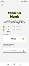 Fraenk Code RAIH107  3 Gb Zusätzlich und Dauerhaft dazu  D1 und 5g