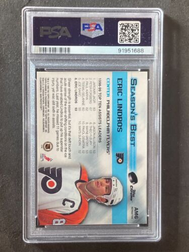 1999 Topps Cromo Eric Lindros A-Men Rifrattore PSA 10 - Foto 2 di 2