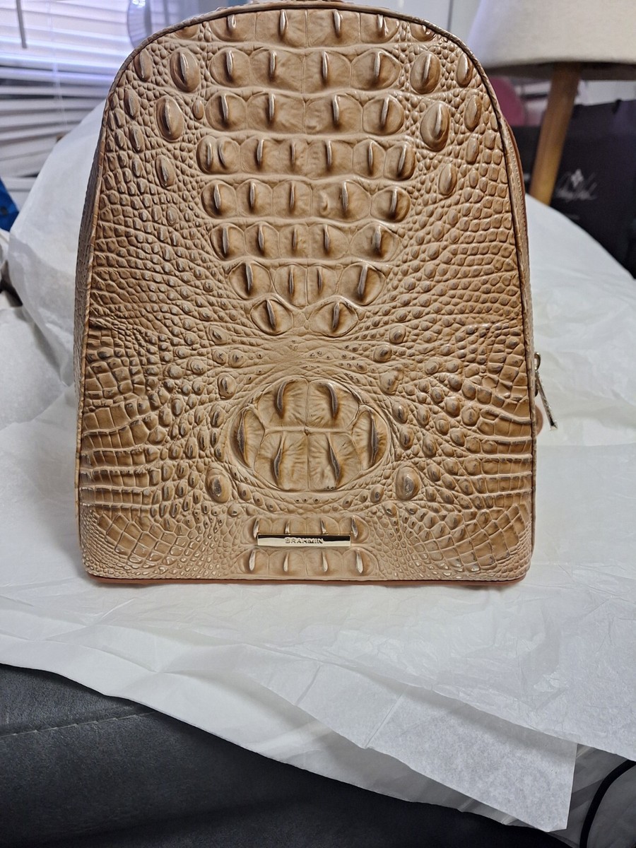 Brahmin Melbourne Collection Honey Brown Nola Backpack | eBay display picture 1