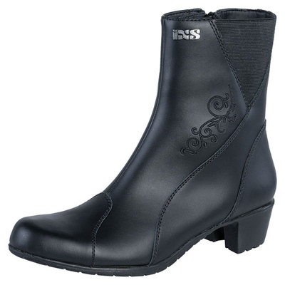 IXS Lea II Black Leather Women's Waterproof Motorcycle Boots