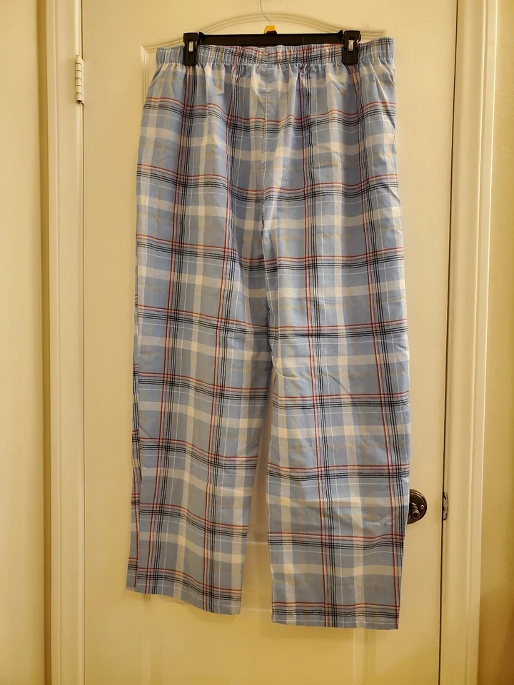 Covington Мужская синий шашки фланель пижамы карман брюки низ Sleepwear новый - Изображение 2 из 4