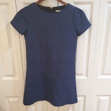 Alice + Olivia short sleeve dress navy blue and black 2