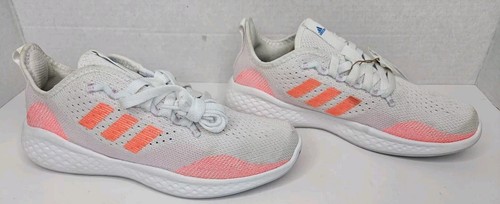 Adidas Women's White/Orange Sneaker Fluid Flow 2.0 Running Size 7 US Lightweight - Picture 4 of 8