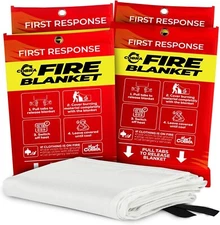 4 x Mart Cobra Fire Blanket for Home and Kitchen Safety Fiberglass 40” x 40”
