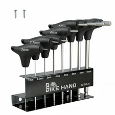 BIKEHAND Heavy Duty Bike Bicycle T-Handle Twin Head Hex Allen Key Wrench Set