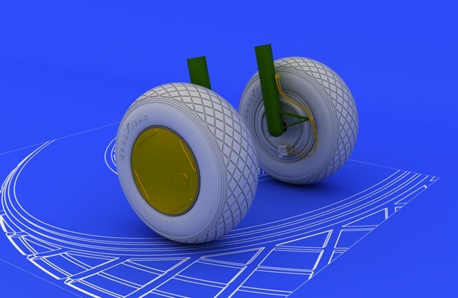Eduard Accessories 648068 - 1:48 Pv-1 Ventura Wheels For Revell - Resin Kit