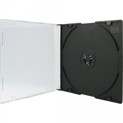 500 CD Hüllen 1er Slimcase 5,2 mm für je 1 BD / CD / DVD schwarz
