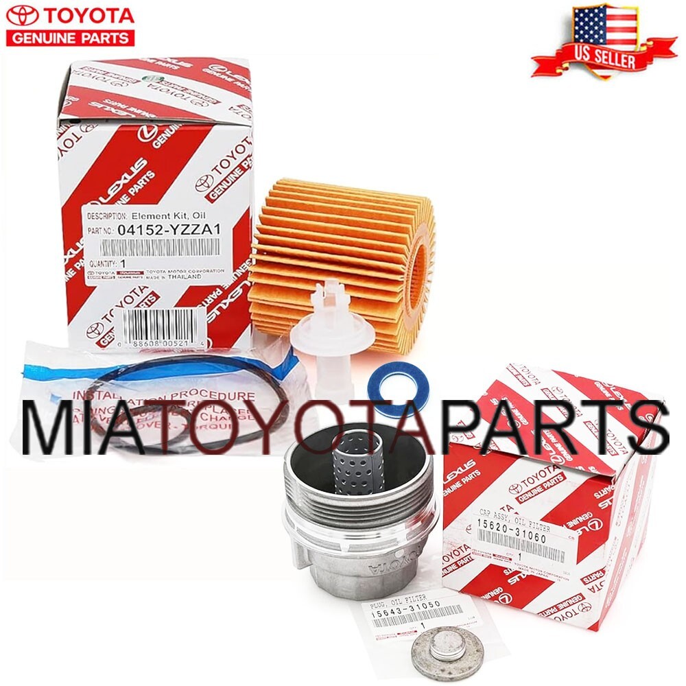 Genuine Oil Filter 04152-YZZA1 Housing Cap 15620-31060 Plug 15643