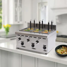 Commercial TableTop 6 Baskets Electric Noodles Cooker/Pasta Cooking Machine NEW