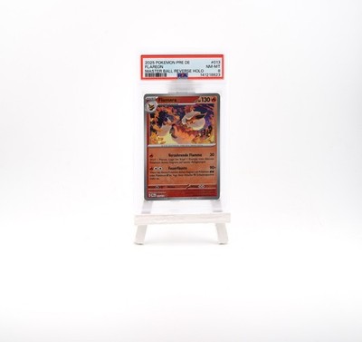Pokemon Flareon 013/131 PSA 8 DE Master Ball Reverse Holo Prismatic Evolution