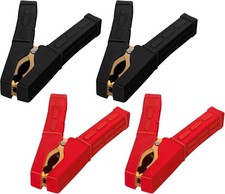 Jumper Cable Clamps 2 Pair Battery Clamps Pure Copper Jumper Cable Ends 4 NEW