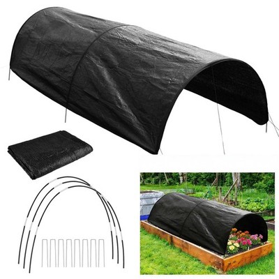 Upgraded 8x4x1Ft Raised Garden Bed Sun Shade Kit   70% Black Shade Cloth Plan...