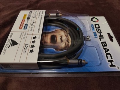 Oehlbach NF 14 Master 125 RCA Interconnect Audio Cable Pair 1.25m / New Sealed