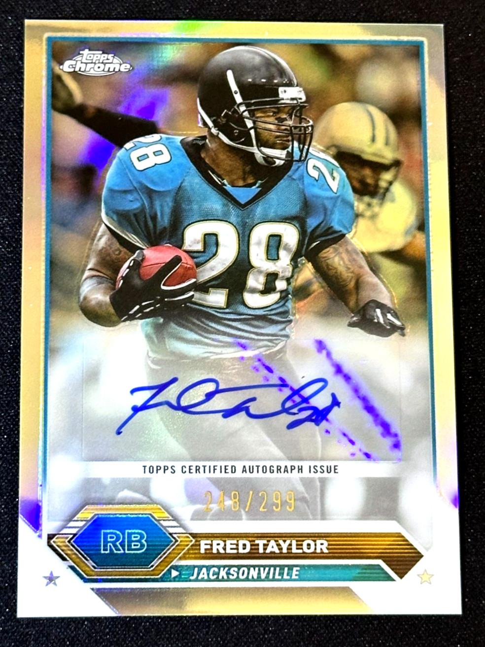 CB Fred Taylor 2023 Topps Composite #TCA-FT Chrome Refractor Auto /299