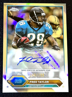 CB Fred Taylor 2023 Topps Composite #TCA-FT Chrome Refractor Auto /299