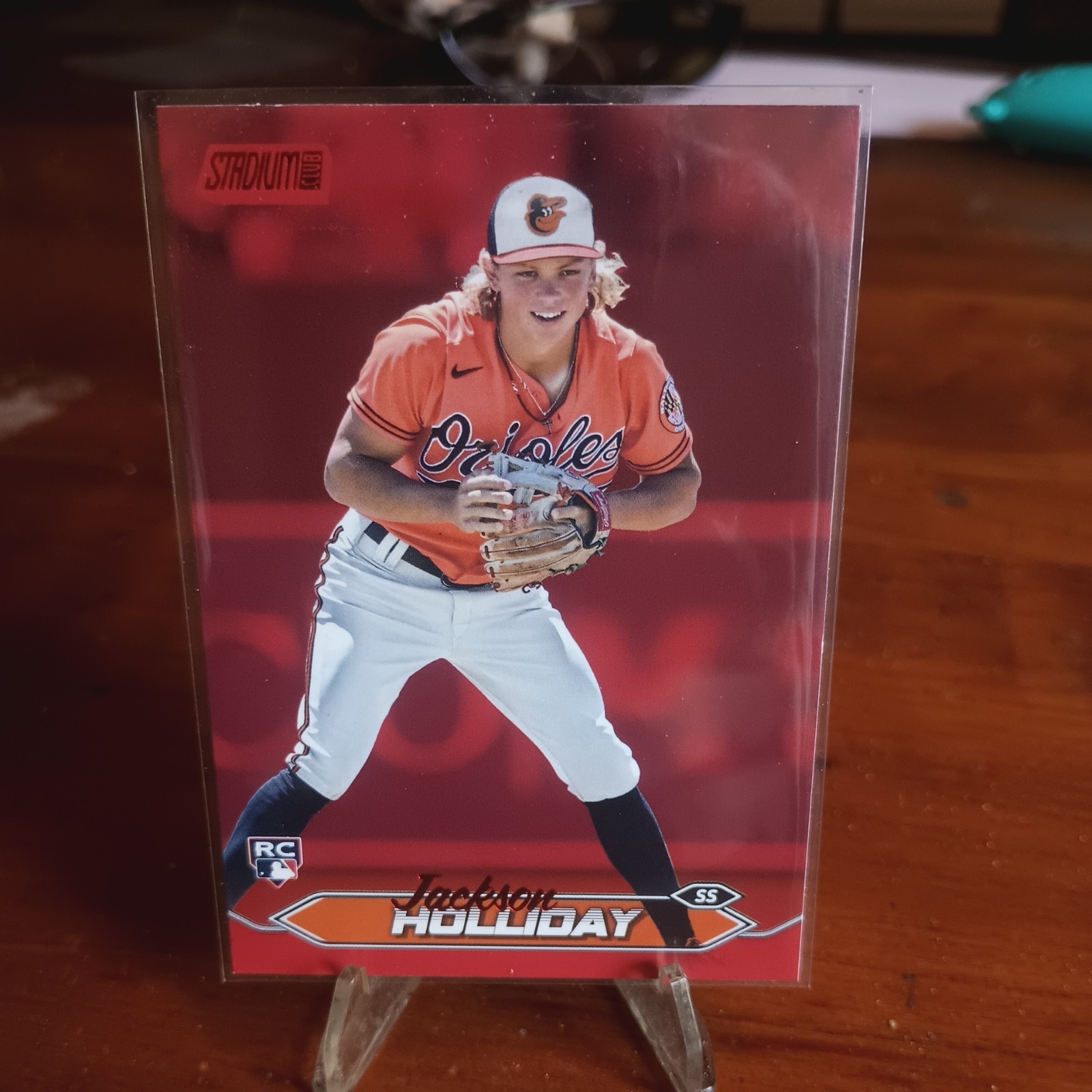 2024 Stadium Club Jackson Holliday #211 Red Foil Rookie - Orioles