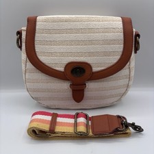 Universal Thread Beige Woven Striped Crossbody Bag Removable Adjustable Strap