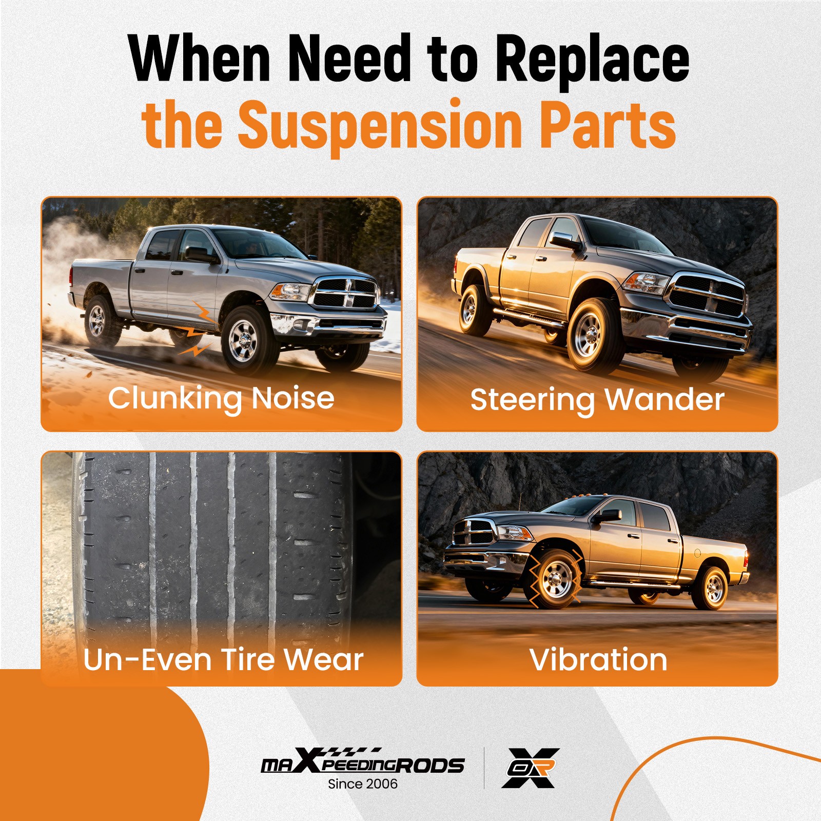 Front Lower Control Arms Ball Joint Sway Bar Link for Dodge Ram 1500 2006-2021