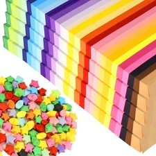 7560 Sheets Origami Paper Star Paper Strips 27 Assortment Color Star Papers L...